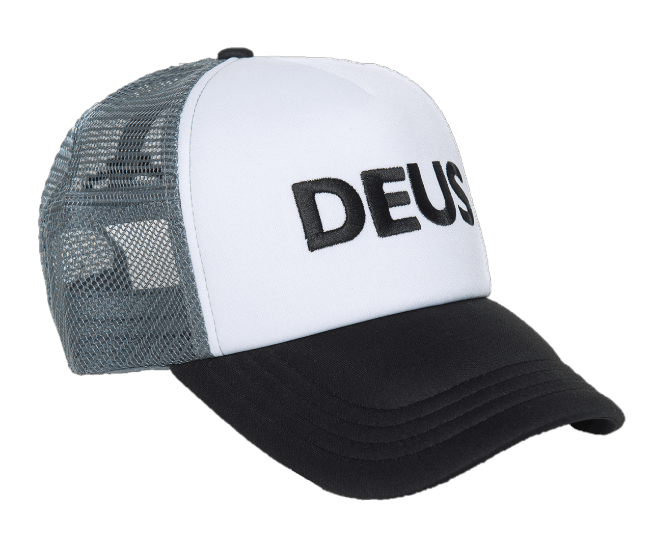 Deus Caps Trucker - black / white / gray