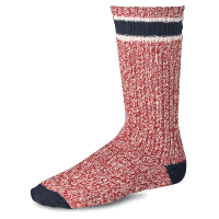 Red Wing Striped Wool Ragg Sock - red/navy