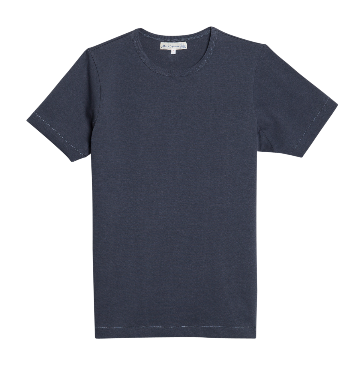 Merz b. Schwanen Rundhals T-Shirt 215 - charcoal - nature