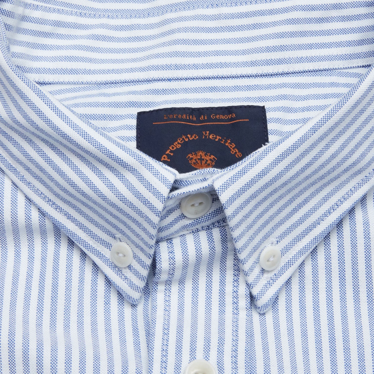 BLUE DE GENES Sandro Oxford Shirt - blue stripe