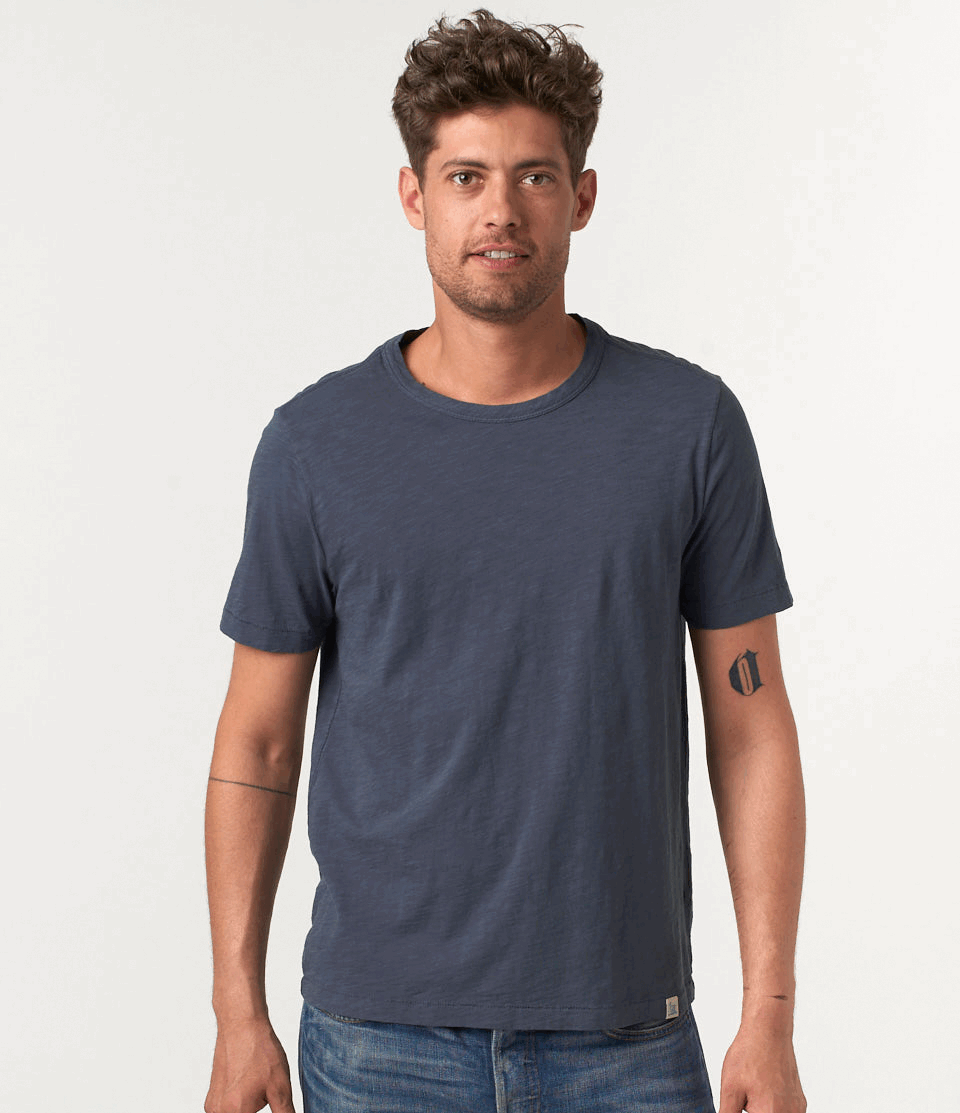 Merz b. Schwanen G.B. Genderless T-Shirt - denim blue
