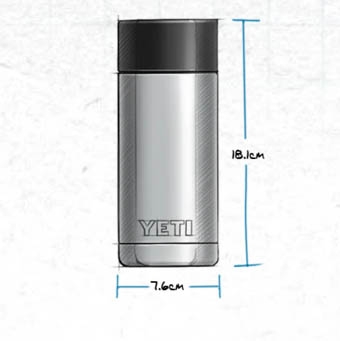YETI Rambler 12oz (350ml) Flasche - steel