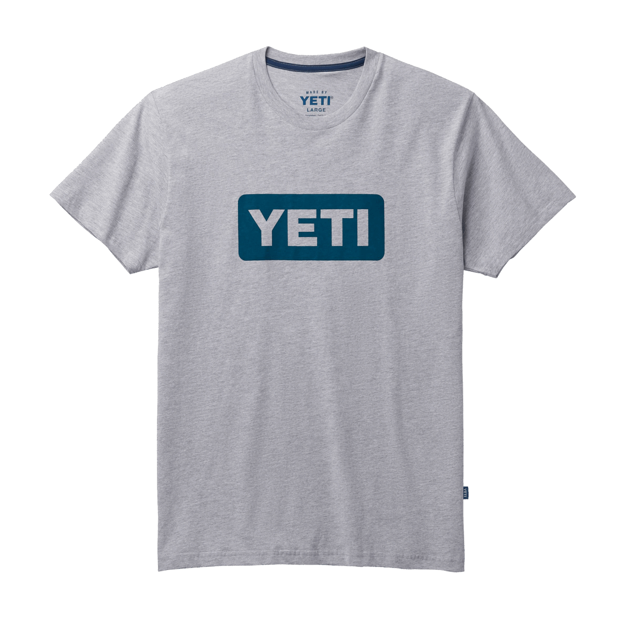YETI Logo Badge T-Shirt -grey/navy