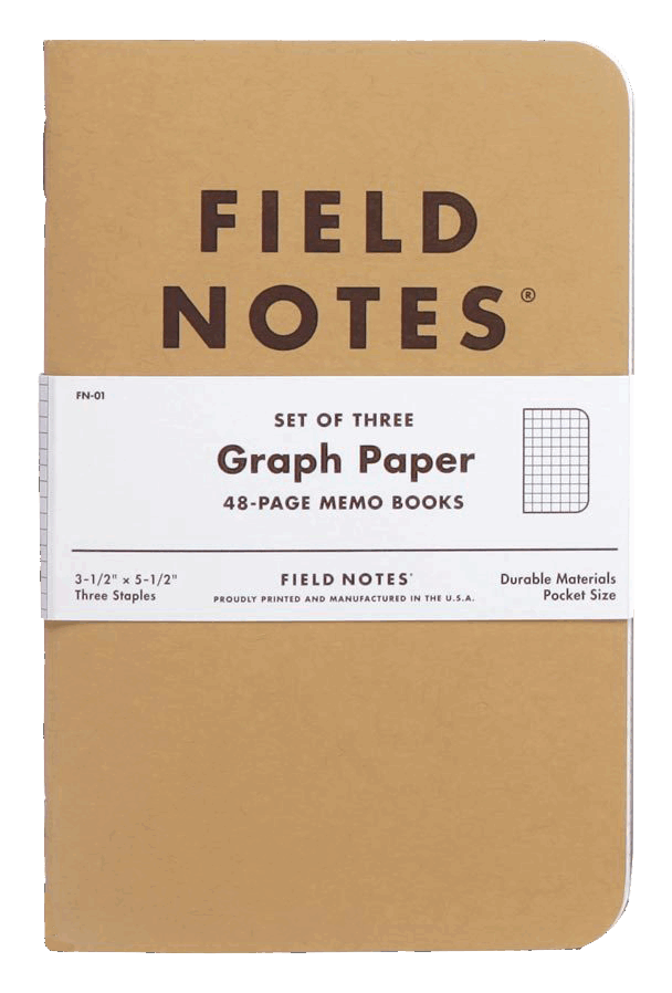 Field Notes Original Kraft 3er Set - Kariert