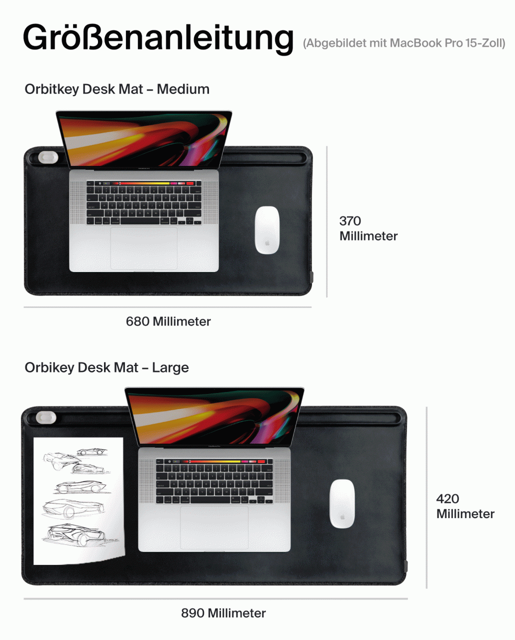 Orbitkey Desk Mat Medium - Black