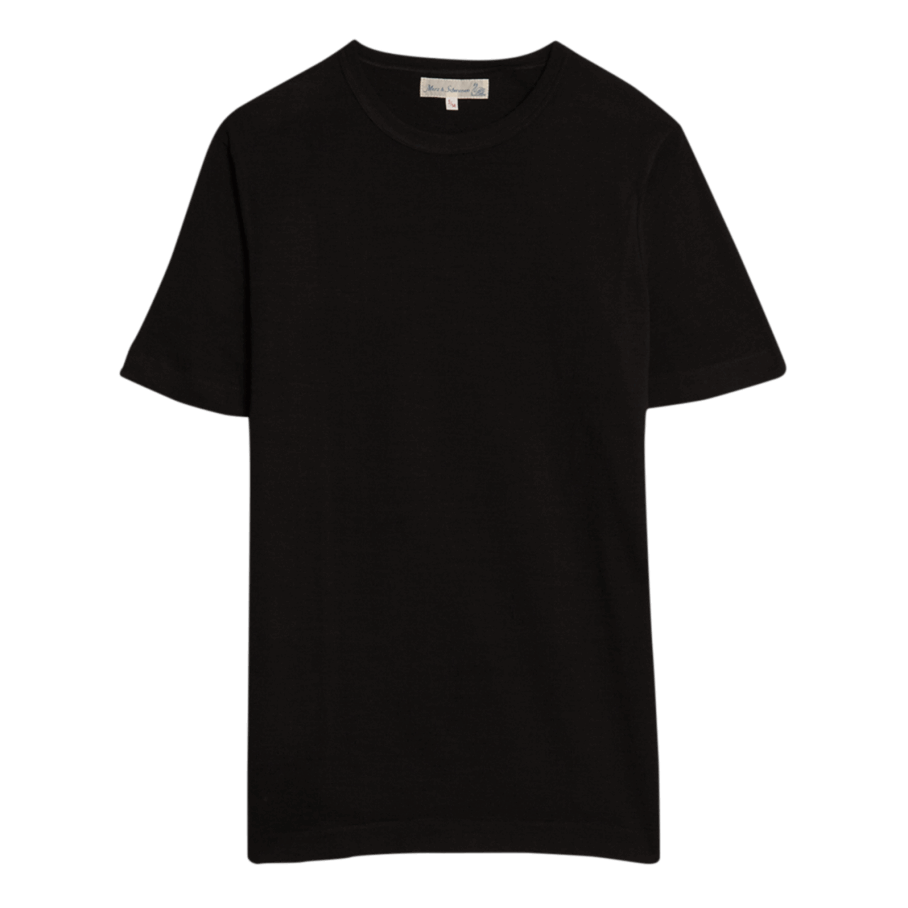 Merz b. Schwanen Loopwheeled Merino T-Shirt - deep black