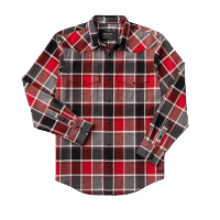 Filson Western Flannel Work Shirt - red / charcoal