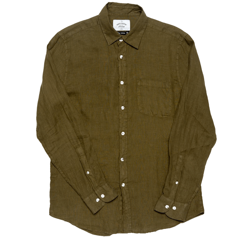 Portuguese Flannel Linen Shirt - Olive