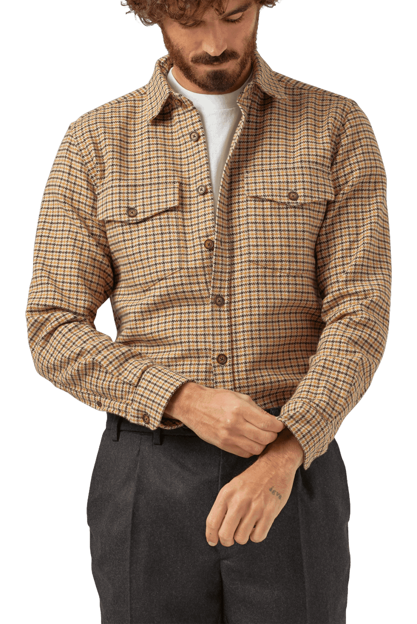 Portuguese Flannel Brown/Mustard Overshirt