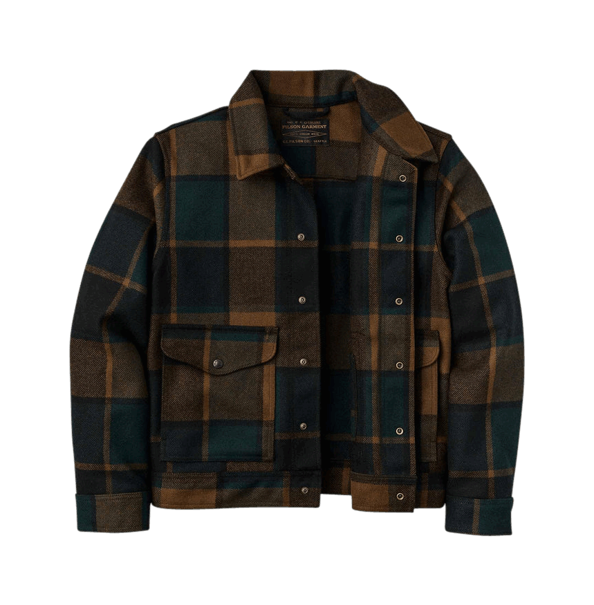 Filson Mackinaw Wool Work Jacket - pine / black