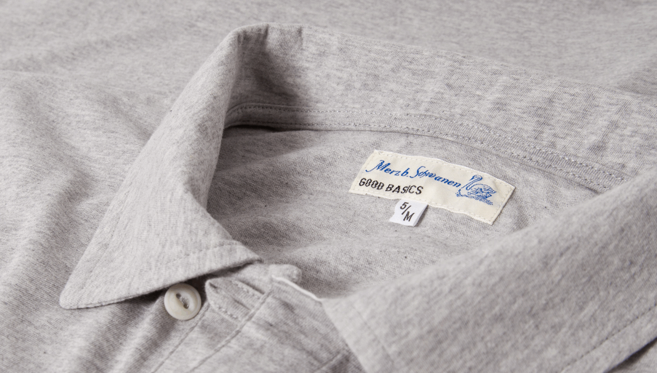 Merz b. Schwanen Pocket Polo Shirt - Grey Mel