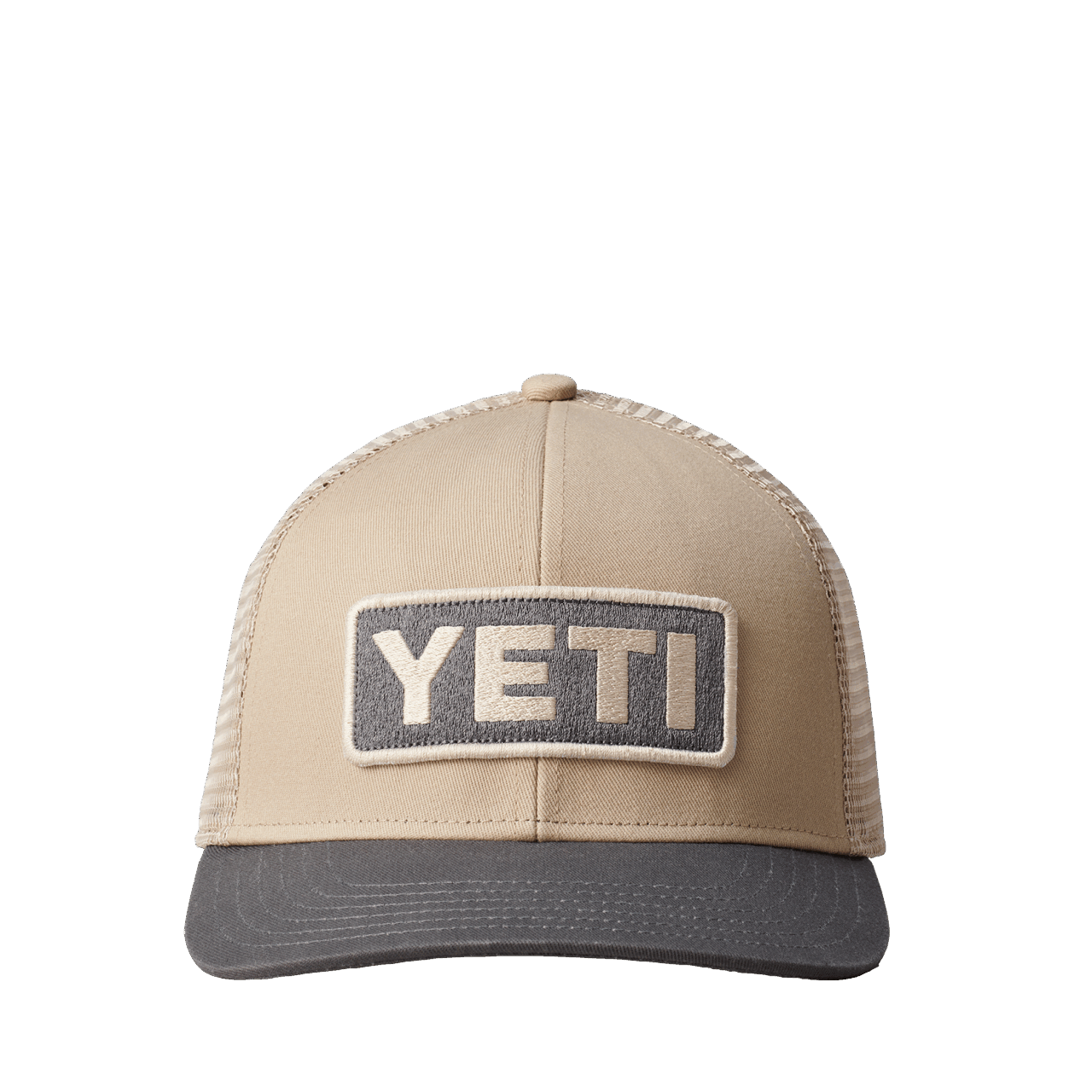 YETI Logo Badge Trucker Hat - grey/taupe
