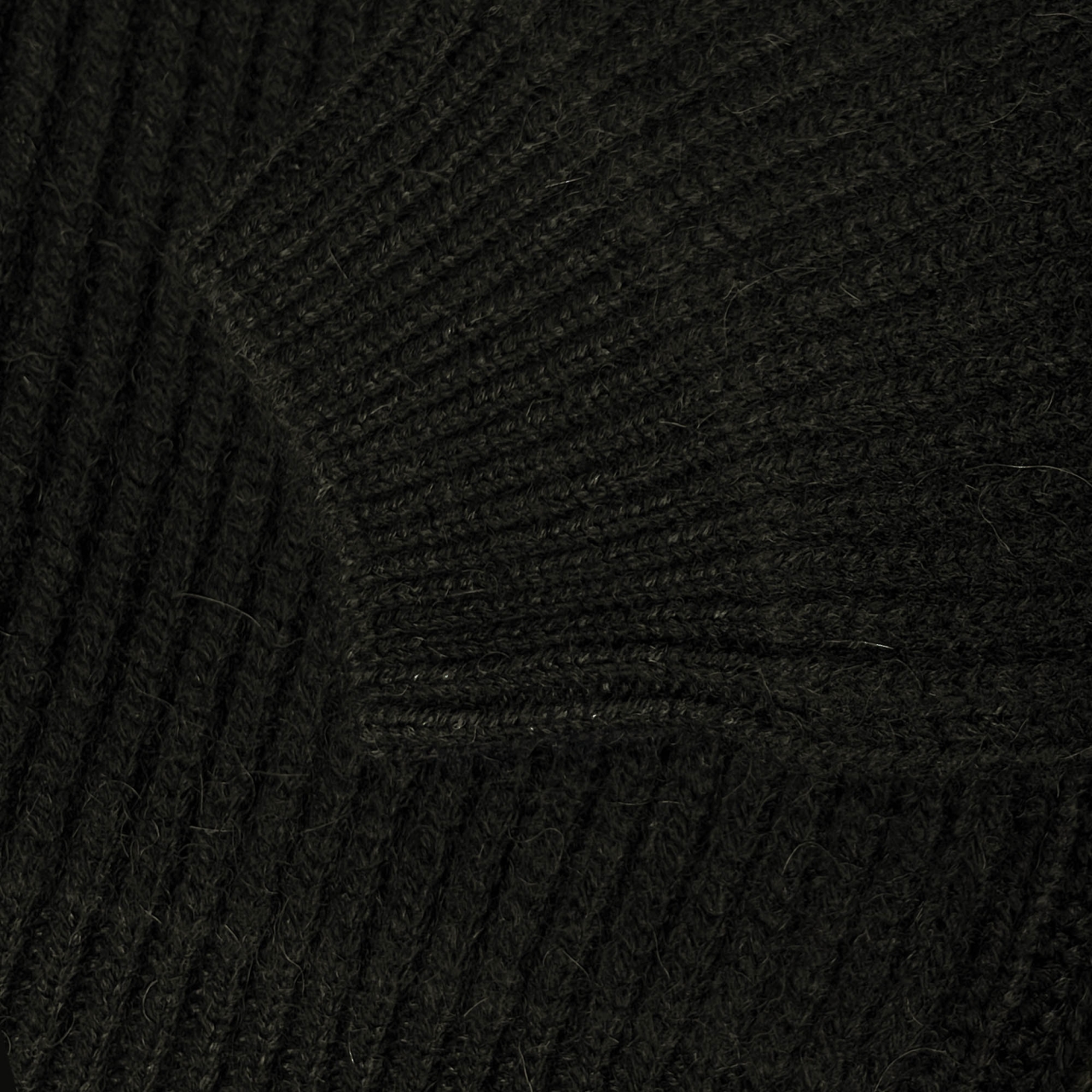 Edwin Roni High Collar Knit Sweater - black