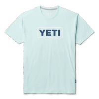 YETI Logo Badge T-Shirt -light blue