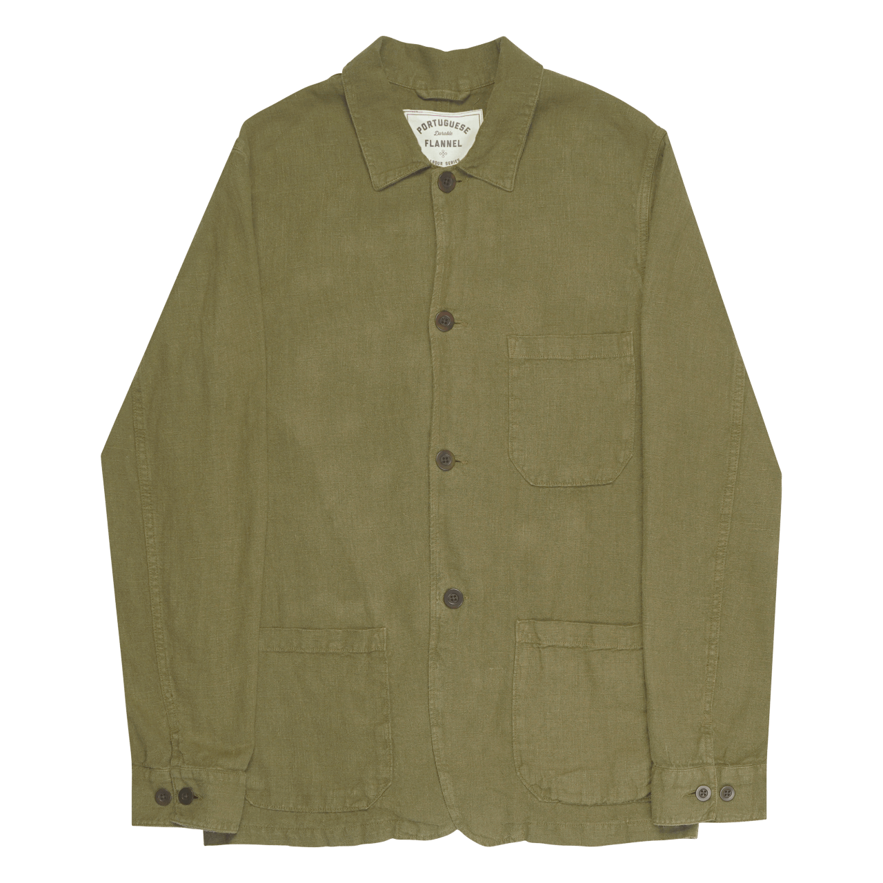 Portuguese Flannel Labura Linen Jacket - olive