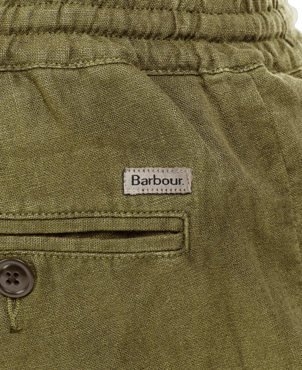 Barbour linen Cotton Shorts - militär