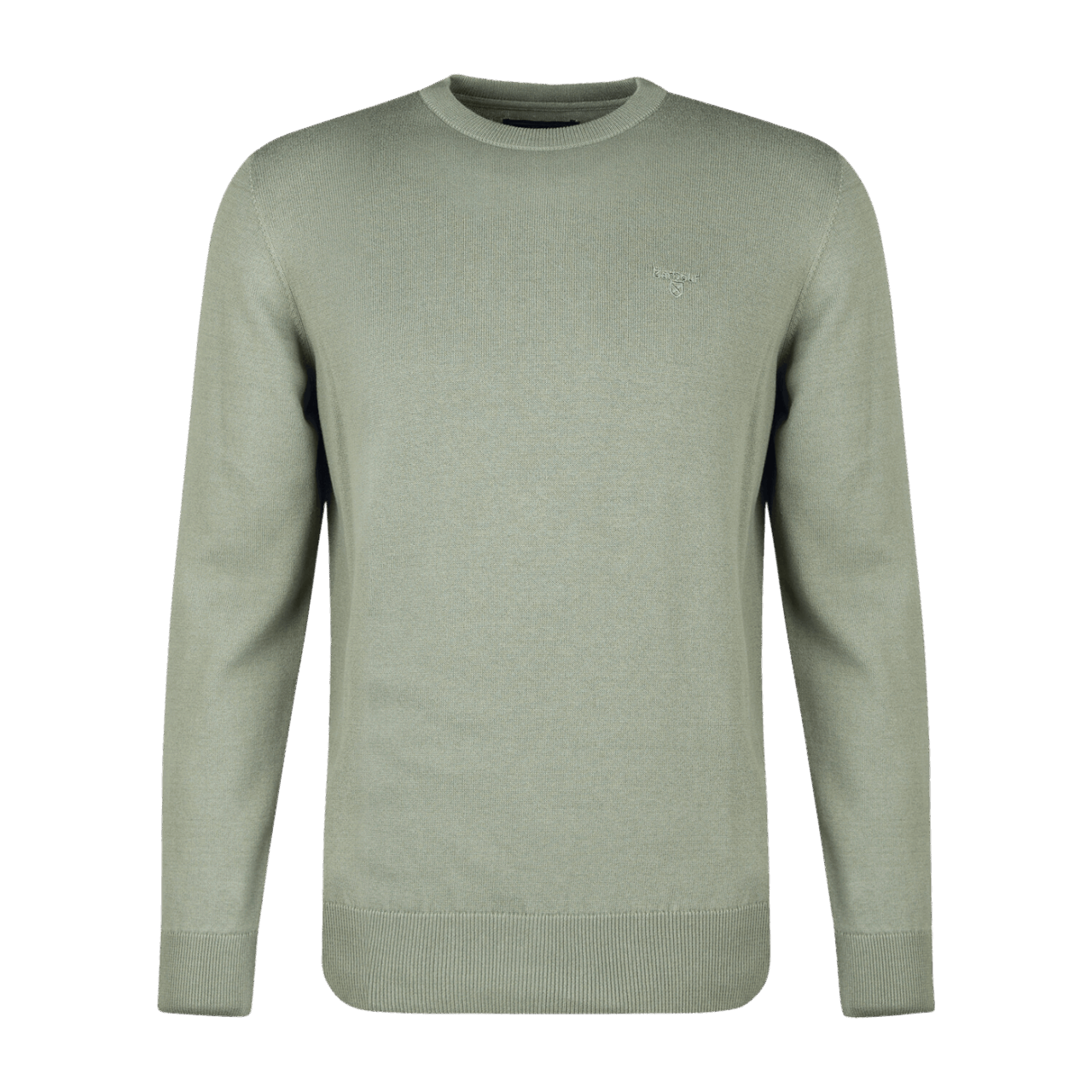 Barbour Pima Cotton Crew Neck Sweater - agave green