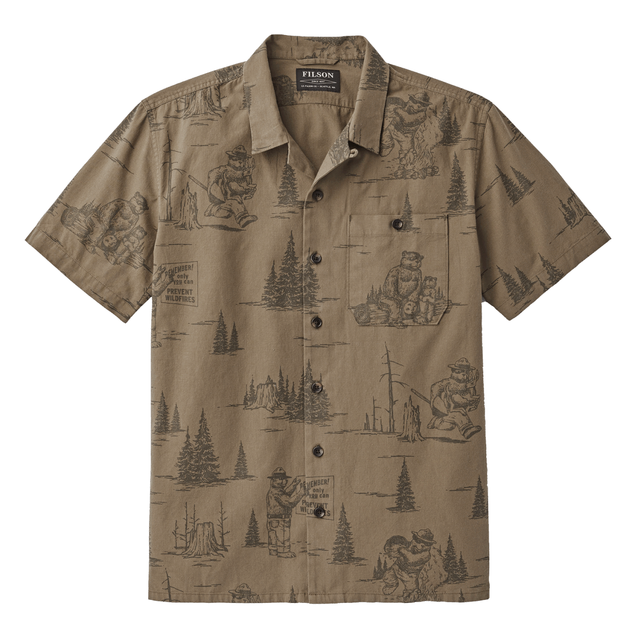Filson Smokey Bear Camp Shirt - olivegrey