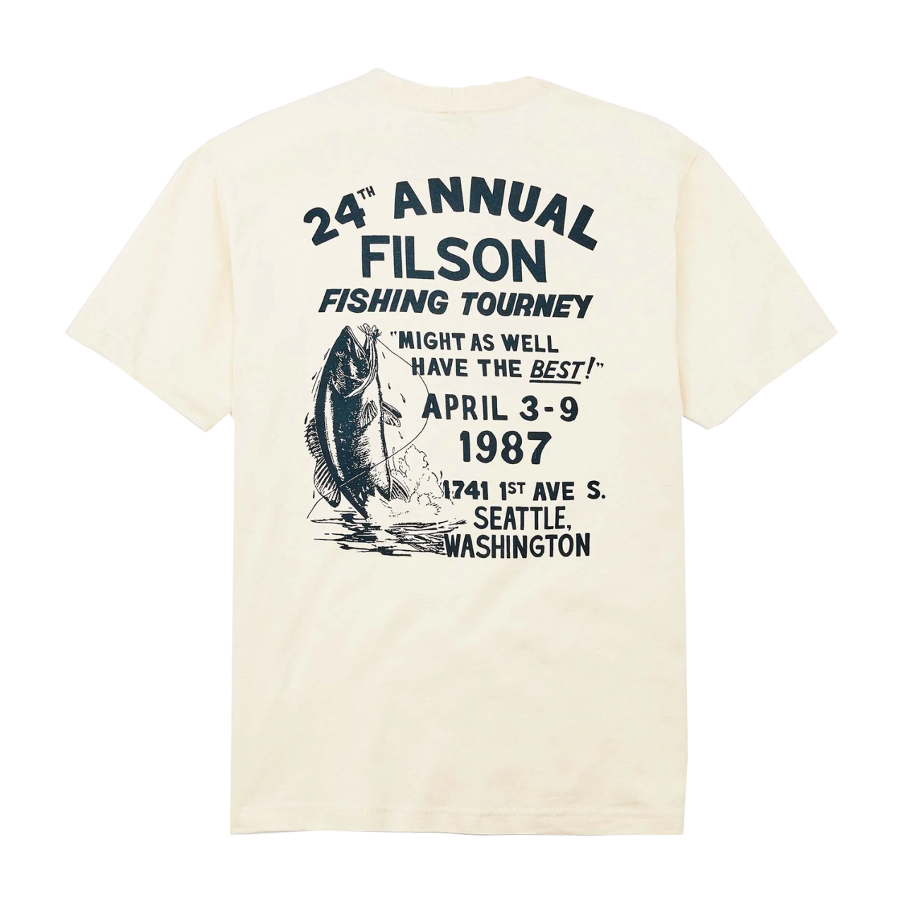 Filson Pioneer Graphic T-Shirt - Stone/ Fishing