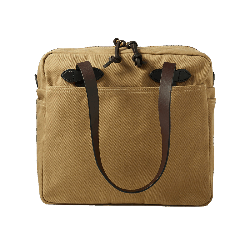 Filson Rugged Twill Tote Bag with Zipper - Tan