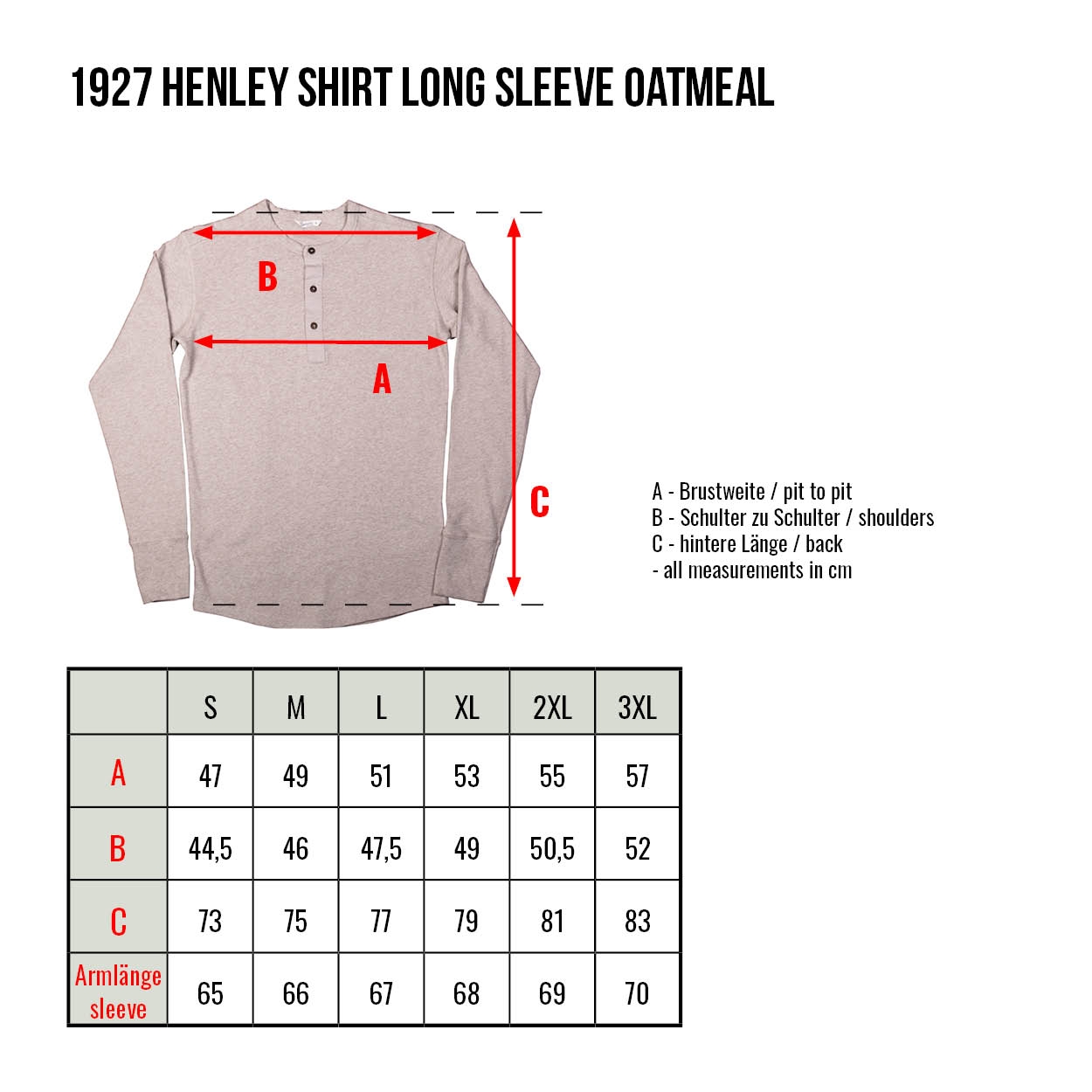 Pike Brothers 1927 Henley Shirt Long Sleeve - oatmeal