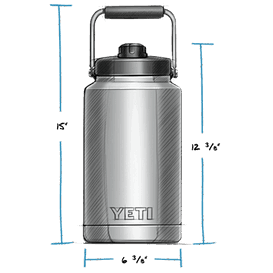 YETI Rambler One Gallon (3,8L) Jug - stainless steel
