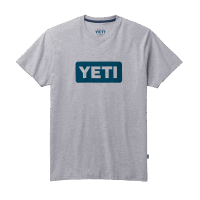 YETI Logo Badgle T-Shirt -grey/navy