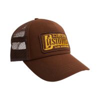 Deus Stripes Trucker Cap - brown