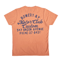 Bowery NYC - Motor Club Custom T-Shirt - cantaloup