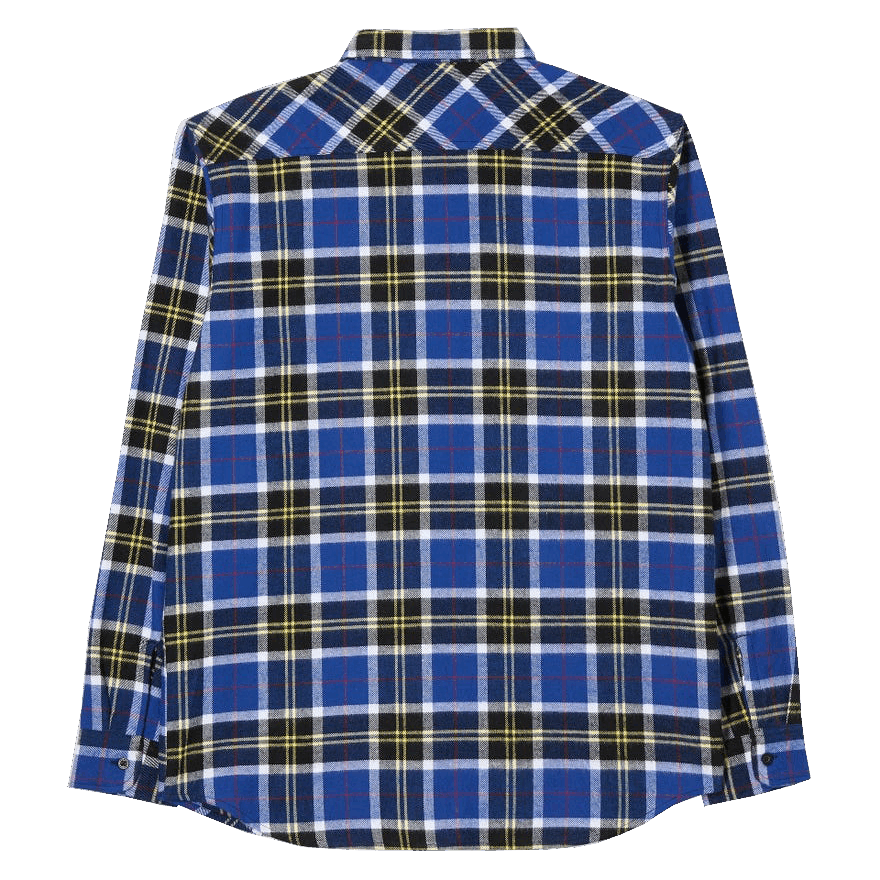 Edwin Labour LS Flannel Shirt - blue / black