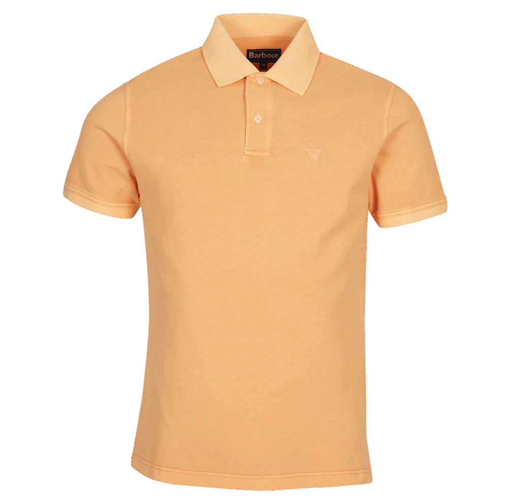 Barbour Washed Sports Polo - coral sands