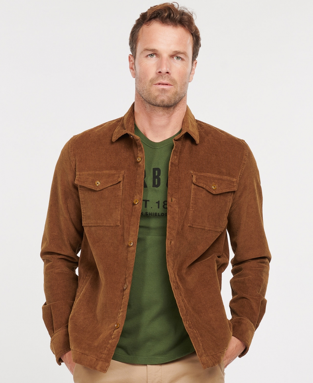 Barbour Cord Overshirt - french sandstone