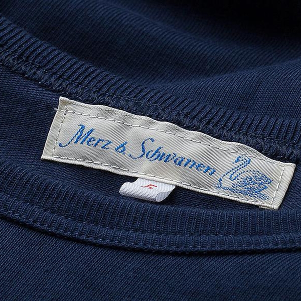 Merz b. Schwanen 1950's T-Shirt - ink blue