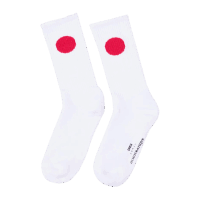EDWIN x Democratique Socks - Japanese Sun - white