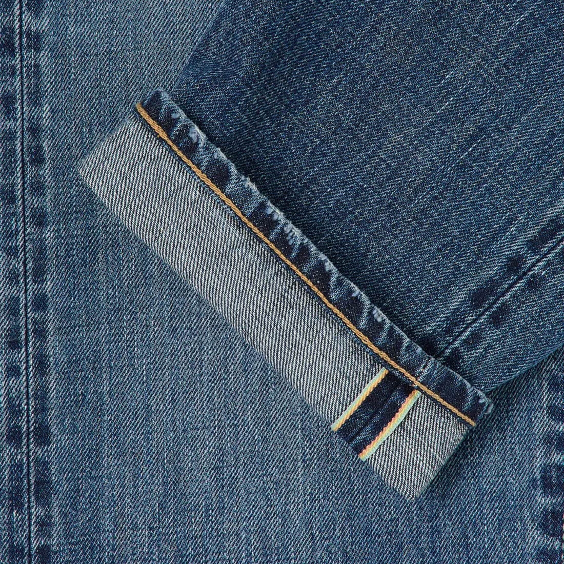 Edwin Regular Tapered (former ED 55) Rainbow Selvage - mid dark washed
