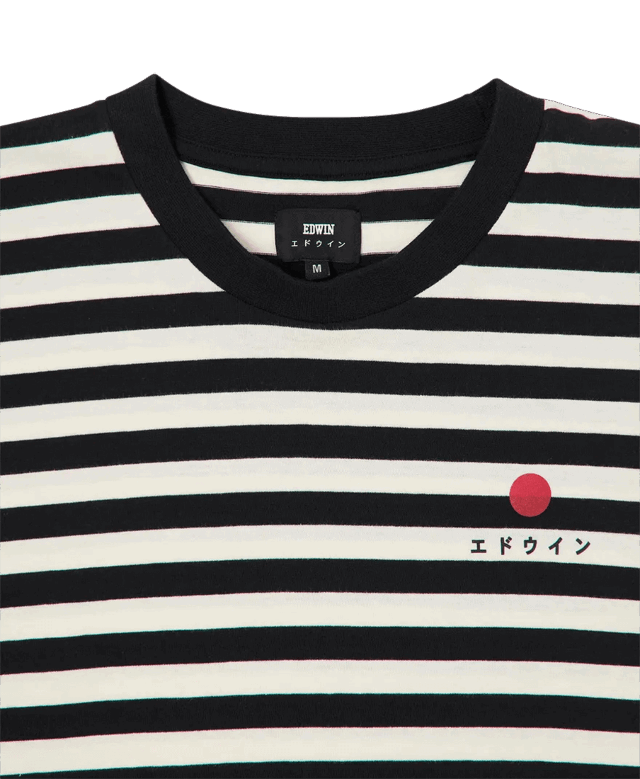Edwin Stripe T-Shirt - black / white